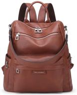 🎒 vintage leather women's backpack fashion - stylish capacity handbags & wallets logo