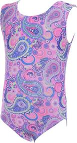 img 2 attached to 🤸 Dancina Girls Gymnastics Tank Top Leotard Dancewear - New Designs & Prints for Ages 3-12