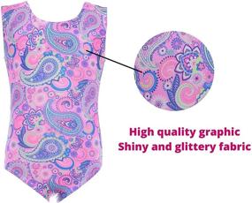 img 1 attached to 🤸 Dancina Girls Gymnastics Tank Top Leotard Dancewear - New Designs & Prints for Ages 3-12