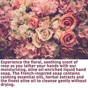 img 2 attached to 🌹 Olivia Care Liquid Hand Soap: Rose & Essential Oils, All-Natural Cleansing & Germ-Fighting - Moisturizing Hand Wash for Kitchen & Bathroom | Gentle, Mild Scented Soap - 18.5 OZ