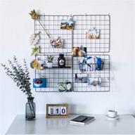 🖼️ devesanter ds grid photo wall: wire grid panel picture display iron decorative rack photograph wall ins display photo wall, 12x12 inches, set of 4 - black логотип