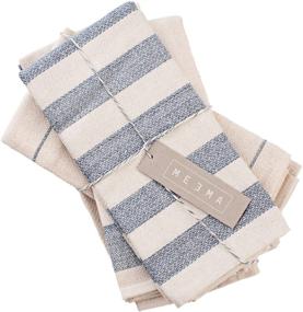 img 4 attached to MEEMA Dish Towels: Eco-Friendly Set of 4 Super Absorbent Cotton Kitchen Towels - Upcycled Denim & Cotton, Zero Waste Unpaper Towels, Dish Rags, Tea Towels - 20x28 in.