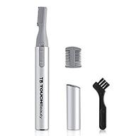💇 grey electric facial hair trimmer pen by touch beauty, including eyebrow touch-up set & microblade logo