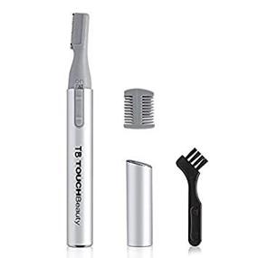 img 4 attached to 💇 Grey Electric Facial Hair Trimmer Pen by Touch Beauty, Including Eyebrow Touch-Up Set & Microblade