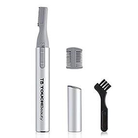 img 2 attached to 💇 Grey Electric Facial Hair Trimmer Pen by Touch Beauty, Including Eyebrow Touch-Up Set & Microblade