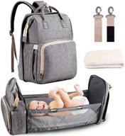 👶 convenient 3-in-1 travel baby bed & diaper bag backpack with changing station and comfortable mattress - ideal portable bassinet and infant sleeper for baby boys and girls on the go! logo
