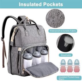 img 3 attached to 👶 Convenient 3-in-1 Travel Baby Bed & Diaper Bag Backpack with Changing Station and Comfortable Mattress - Ideal Portable Bassinet and Infant Sleeper for Baby Boys and Girls on the Go!