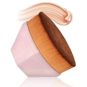 img 4 attached to 💄 Hexagon Kabuki Foundation Brush - Blending Liquid, Cream or Powder Cosmetics