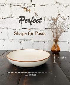 img 3 attached to 🍝 Mora Ceramic Large Pasta Bowls: Enhance Your Dining Experience