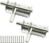 🔒 tegg 2-pack 1.5-inch stainless steel barrel bolt latch - sliding bolt lock for home security, anti-theft guard with improved hardware action логотип