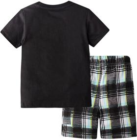 img 3 attached to 2-7T Toddler Boy Summer Outfits: Short Sleeve T-shirt and Shorts Set