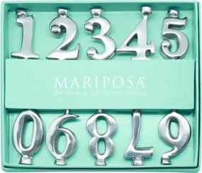 img 3 attached to 🕯️ Набор из 10 серебряных подсвечников-чисел MARIPOSA - повышение SEO
