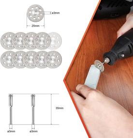 img 2 attached to 🔪 JUEMEL 60Pcs Rotary Tool Cutting Wheel Set - Diamond, HSS, Resin Discs for Wood, Glass, Plastic, Stone & Metal Cutting