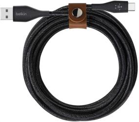 img 4 attached to DuraTek Plus USB-C to USB-A Cable with Strap (Ultra-Durable USB-C Cable for Samsung Galaxy S10, Google Pixel 3, iPad Pro and More) - 4ft, Black