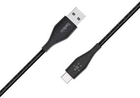 img 1 attached to DuraTek Plus USB-C to USB-A Cable with Strap (Ultra-Durable USB-C Cable for Samsung Galaxy S10, Google Pixel 3, iPad Pro and More) - 4ft, Black