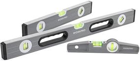 img 4 attached to WORKPRO W002900A 3-Piece Spirit Level Set