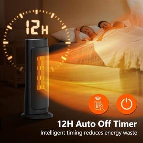 img 1 attached to 🔥 LifePlus 50° Oscillating Portable Electric Space Heater: Remote Control, Thermostat, Timer - Ideal for Home & Office Use