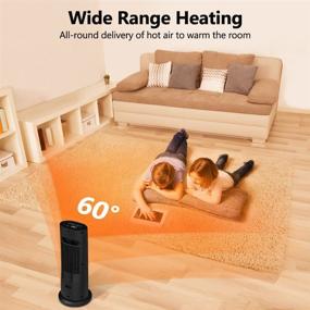 img 4 attached to 🔥 LifePlus 50° Oscillating Portable Electric Space Heater: Remote Control, Thermostat, Timer - Ideal for Home & Office Use