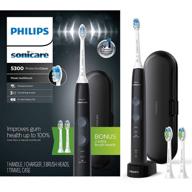 🪥 philips sonicare protectiveclean 5300: advanced rechargeable electric toothbrush for effective oral care - black, hx6423/34 logo