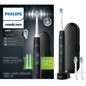 img 4 attached to 🪥 Philips Sonicare ProtectiveClean 5300: Advanced Rechargeable Electric Toothbrush for Effective Oral Care - Black, HX6423/34