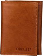 finelaer vintage leather billfold wallet logo