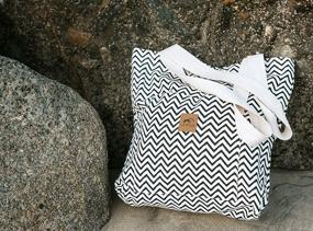 img 1 attached to Canvas Shoulder Tote Bag Eco Friendly Women's Handbags & Wallets and Totes