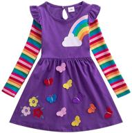 🦋 juxinsu toddler butterfly dresses lh81037 - purple girls' clothing for stylish dresses! logo