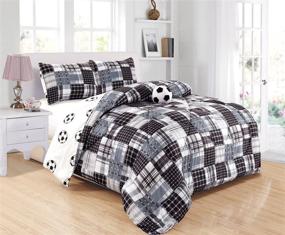 img 2 attached to 🏈 GrandLinen Black Football Comforter + Dormitory Kids' Home Store Inclusion