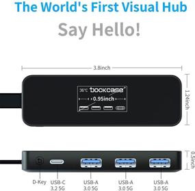 img 3 attached to 🔌 DockCase Smart USB C Hub, 4-in-1 Visual Hub with HD Display Screen, USB C 3.1 and 3 USB A 3.0 Data Ports, USB C Hub Adapter for MacBook Air/Pro, M1 MacBook/iPad 2021, XPS and More