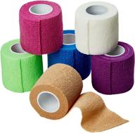 colorful medca self adherent cohesive wrap bandages - 2 inches x 5 yards, 6 count логотип