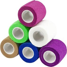 img 3 attached to Colorful MEDca Self Adherent Cohesive Wrap Bandages - 2 Inches X 5 Yards, 6 Count