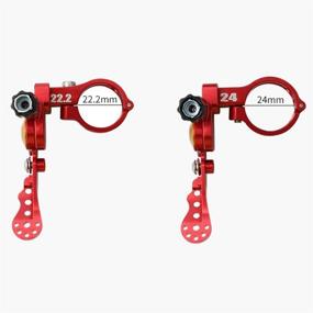 img 2 attached to 🚲 Seatpost Dropper Remote Lever: Ergonomic and Durable Aluminum Alloy Mountain Bike Shifter (22.2mm Red)