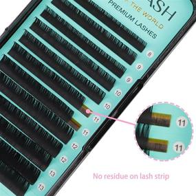 img 1 attached to 👁️ Eyelash Extensions 0.03 D Curl 14mm - Premium Silk Individual Lashes for Volume & Classic Soft Matte Dark Eyelash Extensions - Professional Grade (0.03-D-14mm)