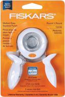 🔲 fiskars 174360-1001 medium circle squeeze punch, 1 inch, white - perfect for crafting and scrapbooking! logo