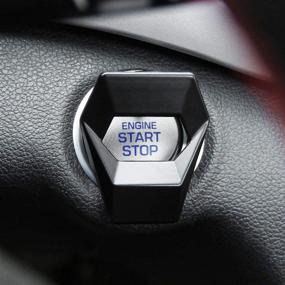 img 2 attached to 🚗 Black Car Engine Start Stop Push Button Cover Ring for Dodge Challenger Charger Durango 2015-2020 - Enhanced SEO