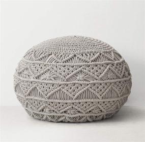 img 2 attached to Handwoven Home Décor Braided Jute Pouf Ottoman Footrest - Bean Bag Floor Chair - Ideal for Living Room, Bedroom, and Kids Room - Compact Furniture