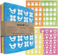 nordhus design swedish dishcloths: reusable quick-drying cellulose 🧽 sponges, perfect paper towel alternative - set of 10 logo