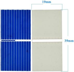 img 1 attached to AOSHIKE 100 шт. микро солнечных ячеек 0.12 Вт 0.5 В 0.24 А 39x19 мм поликристаллическая кремниевая мини солнечная панель - зарядное устройство для батареи для самостоятельной сборки.