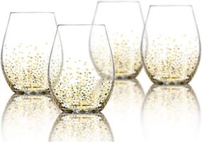 img 4 attached to 🍷 Stylish and Elegant Stemless Wine Glasses - Trinkware Collection