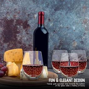 img 3 attached to 🍷 Stylish and Elegant Stemless Wine Glasses - Trinkware Collection