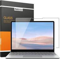 💻 megoo surface laptop go 12.4" tempered glass screen protector - scratch resistant, easy installation, 9h hardness, ultra clear - compatible with microsoft surface laptop go 2020 logo