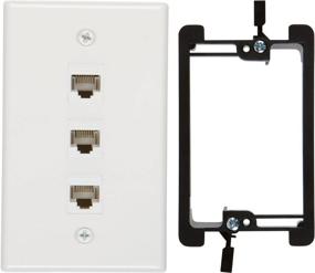img 4 attached to 🏠 Conveniently Upgrade Your Home Network with Buyer's Point 3 Port Cat6 Wall Plate