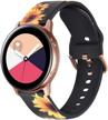 🌻 vigoss sunflower print strap for galaxy active 2 40mm/44mm bands/galaxy watch 42mm - 20mm soft tpu with rose gold buckle replacement for samsung galaxy watch 42mm/active 2 40mm/44mm logo