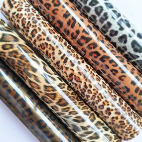 img 1 attached to 🐆 ZAIONE Leopard Cheetah Pattern Heat Transfer Vinyl Sheets - 5pcs 12x10 Inch Iron-on Bundle Set - Animal Print HTV Craft Film for T-Shirt Decoration, DIY Craft Material - A-Leopard Bundle