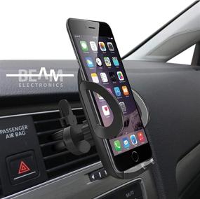 img 3 attached to 📱 Beam Electronics Car Phone Holder Mount - Air Vent Cradle Compatible with iPhone 12 11 Pro Max XS XR X 8+ 7+ SE, Samsung Galaxy S4-S10, LG Nexus, Nokia - Improved SEO