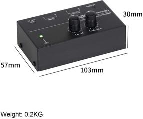 img 3 attached to 🎵 Depusheng PP500 Phono Turntable Preamp - Mini Audio Stereo Phonograph with RCA Input, RCA Output & Low Noise Preamp, Separate DC 12V Power Adapter, Portable Design, Independent Knob Control Operation (Black)