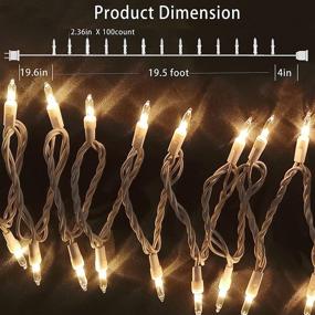 img 3 attached to 🎄 UL Certified Christmas Lights 100 Count Mini Clear Lights 21ft White Wire: Perfect Outdoor/Indoor Holiday Decor & Wedding Décor - Valentines Day, Christmas Tree String Lights Set