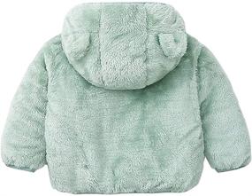 img 3 attached to Mud Kingdom Sherpa Jacket for Little Boys and Girls with Funny Dinosaur Hood, Fleece Lining