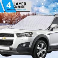 ❄️ windshield snow cover - 4 layer winter windshield protection for ice and snow - fits most vehicles (62" x 48") logo