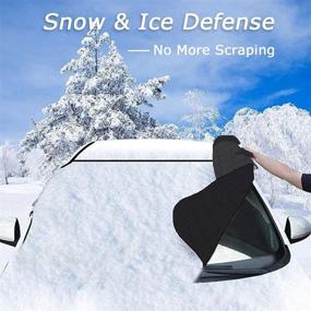 img 2 attached to ❄️ Windshield Snow Cover - 4 Layer Winter Windshield Protection for Ice and Snow - Fits Most Vehicles (62" x 48")